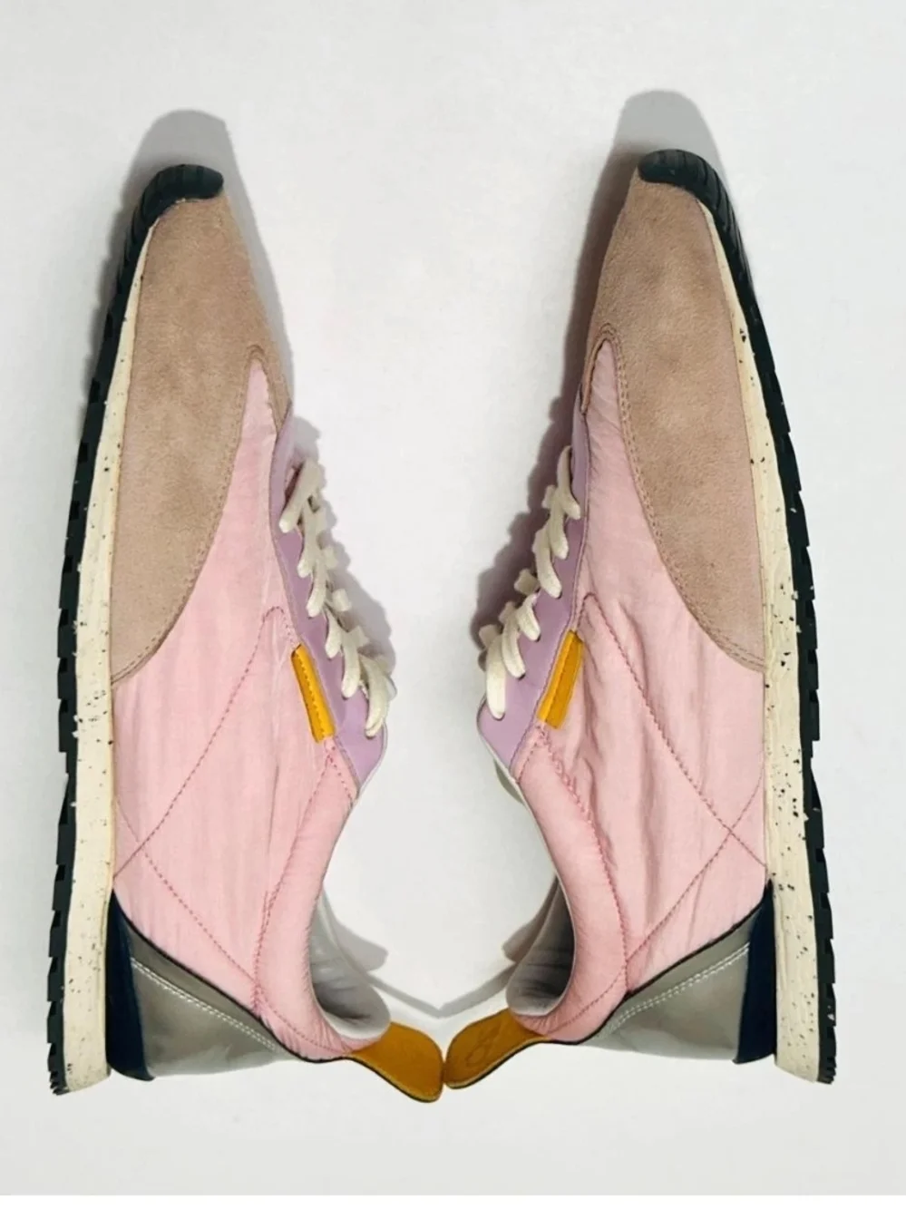 Oncept Tokyo Minimal Sneaker Lilac Pink Suede Nylon Retro Womens 10 Ultra Light